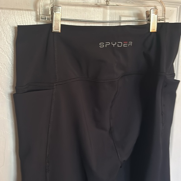 Spyder black sport leggings. Size Large - Picture 4 of 6